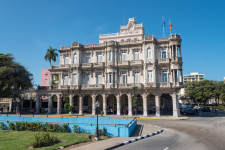 Embassy of Spain in Old Havana. It is one of the most visited embassies in the city. Havana. Cuba. January 2, 2019のeditorial素材