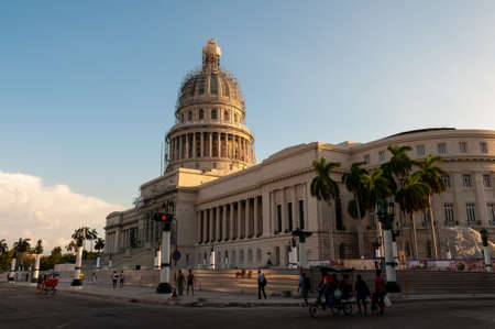 Capitol building in Havana, Cuba. The capitol building is the seat of the Cuban government.の写真素材