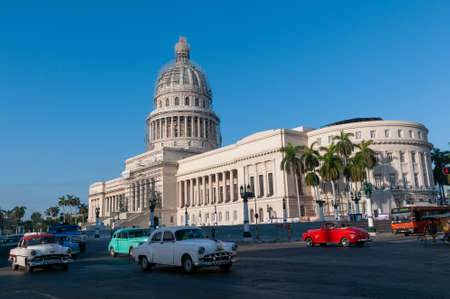 Capitol building in Havana, Cuba. Havana is the capital and largest city of Cuba.の写真素材
