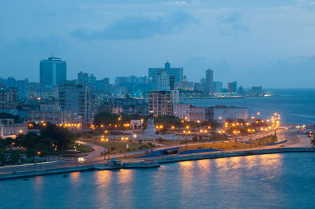 Aerial view of the city of Cadiz, Spain at sunsetの写真素材