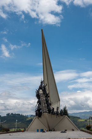 Vargas Swamp Lancers Monument, place where one of the most important battles of the Colombian wars of independence took place. Department of BoyacÃ¡. Colombia May 26, 2019のeditorial素材