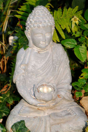 Buddha statue made of stoneの写真素材