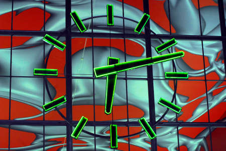 clock showing the time of dayの写真素材