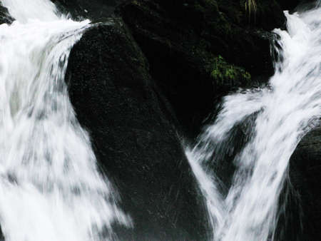 Wild waterfall in the forest