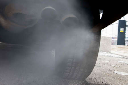 Air pollution and particulates caused by car exhaust gases