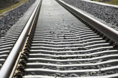 track system on concrete sleepersの写真素材