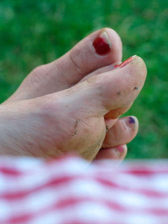 barefoot, without any footwear