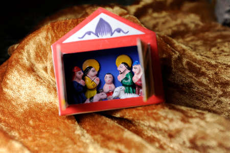 nativity scene at christmas timeの写真素材