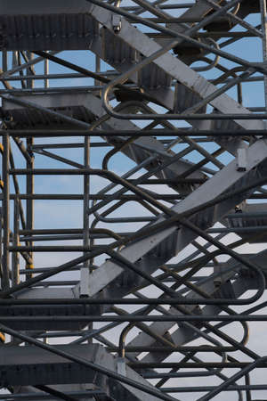 a metal staircase construction, outdoor
