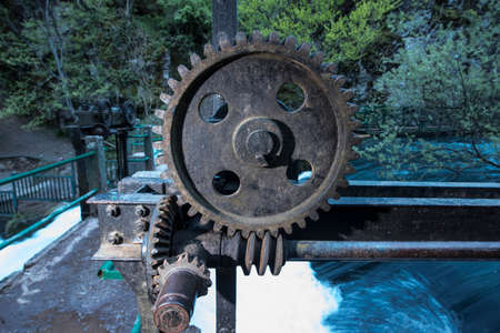 a gear or cog wheelの写真素材