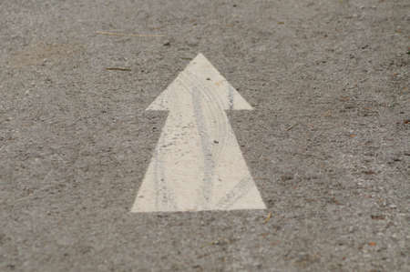 arrow pointing to a directionの写真素材