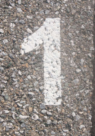 the number one (1) symbolの写真素材