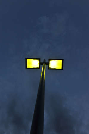 street light in public space at night