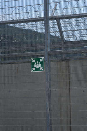 barbed wire fence as security measurement in prison