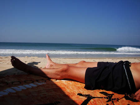 Beach holiday by the sea in summer
