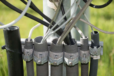 electric cable for plugging devices and machines with powerの写真素材