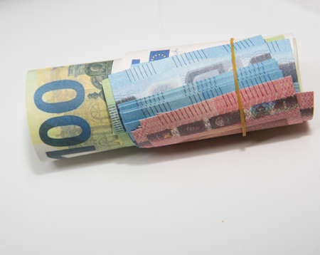 euro bank notes for cash transactions, paying in the european union