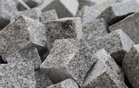cobblestones as pavement for the street, natural building material for roads