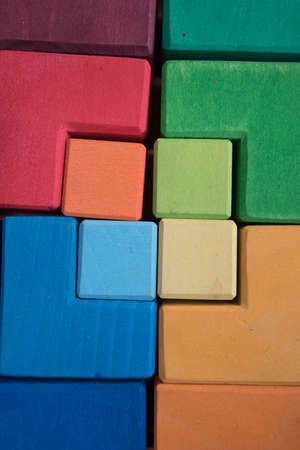 objects and shapes in different colors, colorful arrangement and design