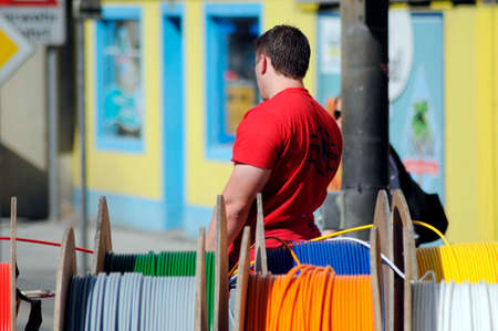 fiber optic cables for online communication, telecommunications technology and digital...