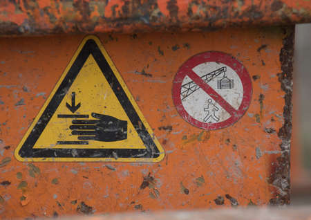 workplace safety and operational safety, prevention of danger at the workplaceの写真素材