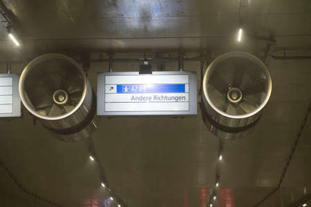 guidance system and road marking for safety in a tunnel