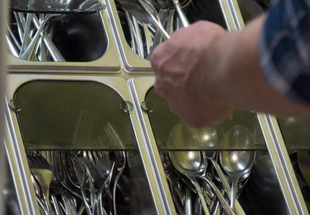 cutlery or silverware for preparing, serving and eating food and meals