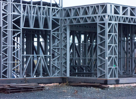 industrial steel construction and industrial architecture for mass production of goods
