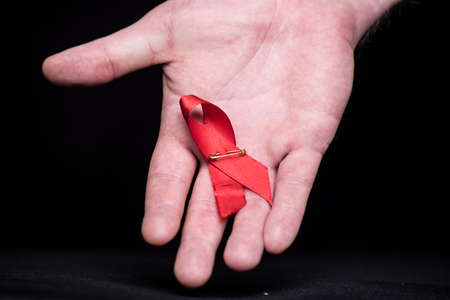 symbol for solidarity and the fight against HIV and AIDSの写真素材