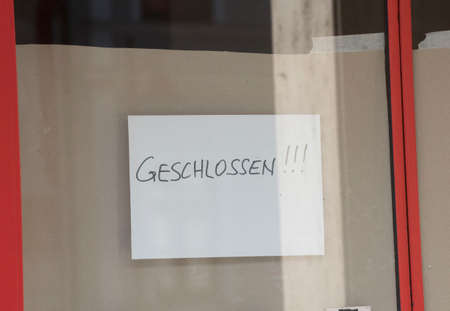 a vacant business premises after closing, trade and economic crisis