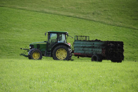 Soil fertilization by manure from animals in farming and livestock breeding