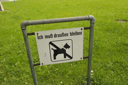 a no dogs allowed sign, ban of dogs in a specific areaの写真素材