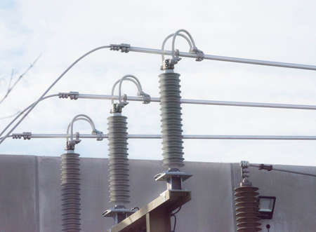 electricity transformer as part of the power grid and power supply