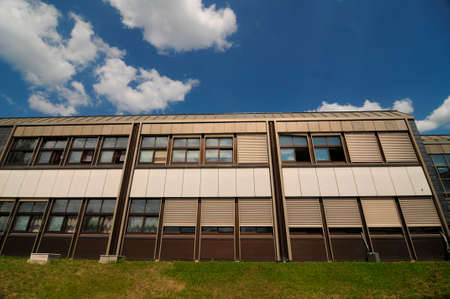 school building as a public building in building construction and architectureの写真素材