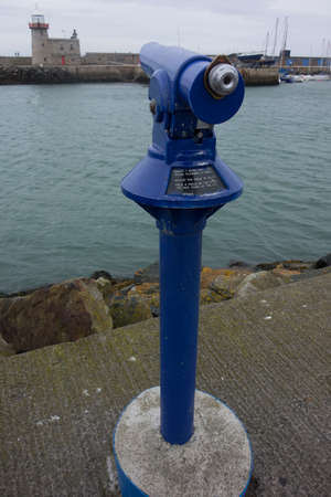 observation with a telescope or field glasses for seeing distant objectsの写真素材