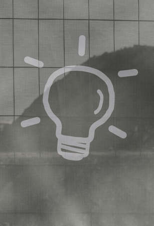 a light bulb as an idea sign in project managementの写真素材