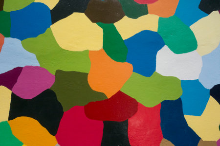 objects and shapes in different colors, colorful arrangement and designの写真素材