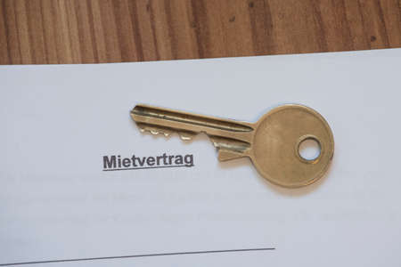 key and lease or rental agreement in german (Mietvertrag) when renting