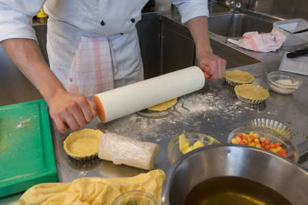 making some bakery products and sweet snacks in the kitchen