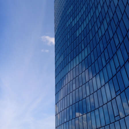glass facade design of a modern building, architecture and design in construction