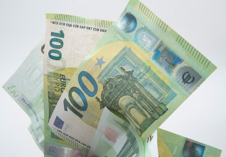 one hundred euro banknote, currency in the european union, business and finances