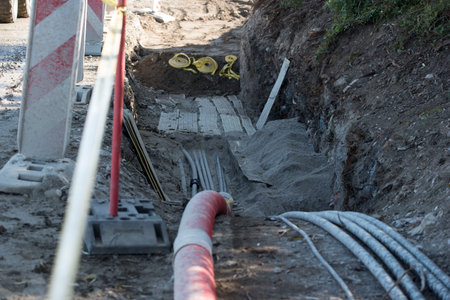 a water pipe or a pipeline in the construction industryの写真素材