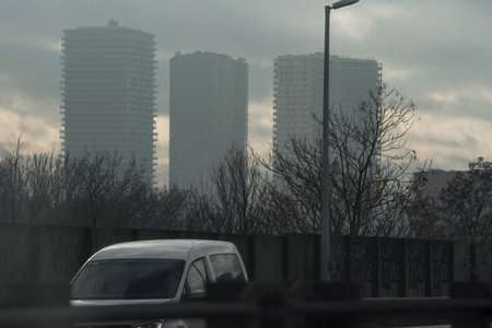 a high rise building, living and housing in the city