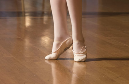 children dancing in a ballet as a sport and leisure activityの写真素材