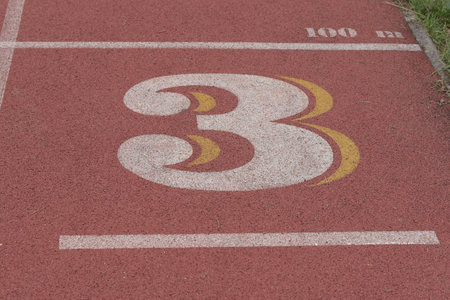symbol of the number three or third, an arabic numeralの写真素材