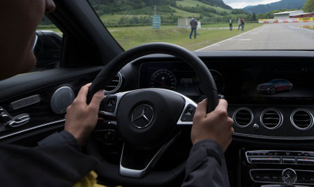 Mercedes is an important brand in the car industryのeditorial素材