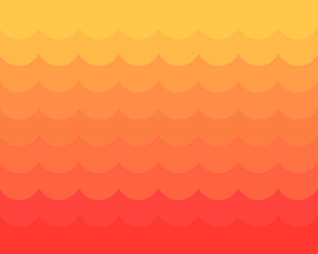 Seamless colorful pattern with red and yellow waves. Vector illustration background for web design...