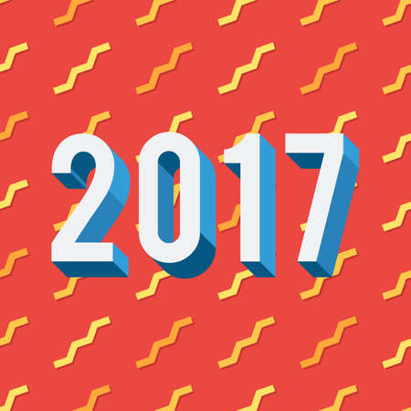 Happy New Year 17 On Red Background With Gold Confetti Holidays Vector Illustration In Trendy Flat Style For Web Design Banner Poster Or Greeting Cardのイラスト素材 ストックフォト 写真素材のstock Foto ストックドットフォト
