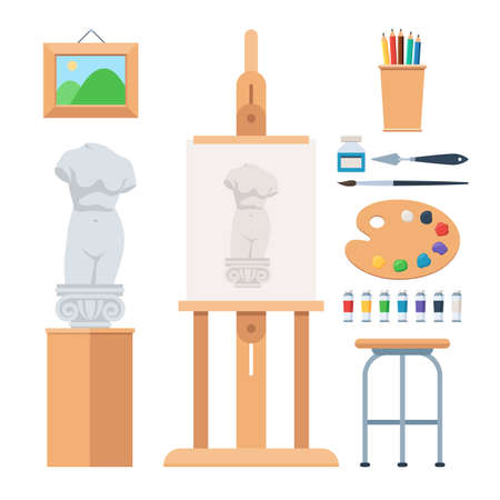 Art studio concept signのイラスト素材