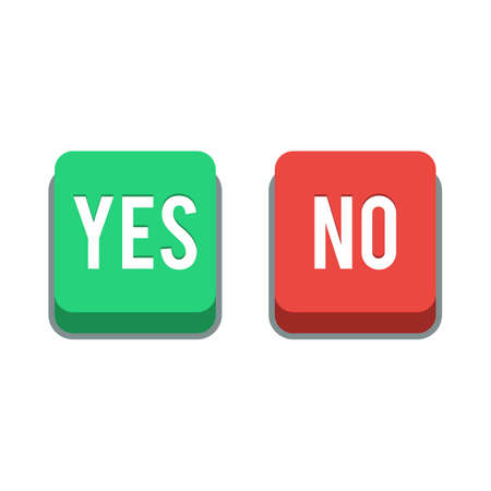 Buttons Yes or Noのイラスト素材